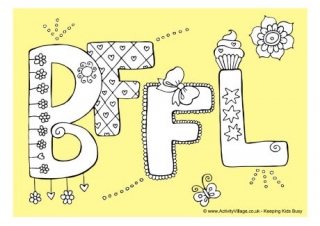 BFFL Colouring Page 2