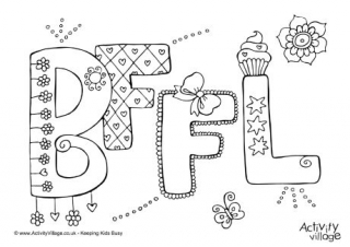 BFFL Colouring Page