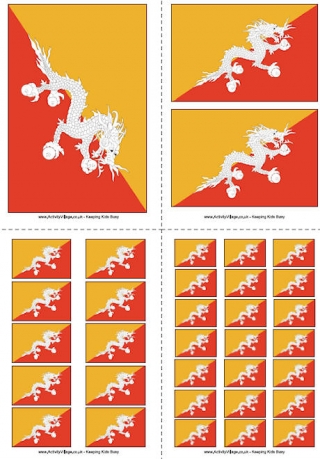 Bhutan Flag Printable