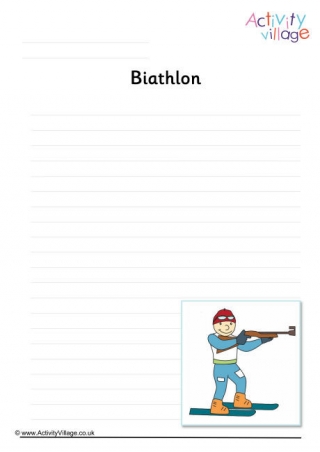Biathlon Writing Page
