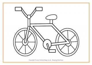 Bicycle Colouring Page