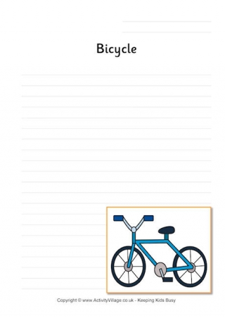 Bicycle Writing Page