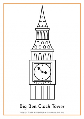 Big Ben Colouring Page 2