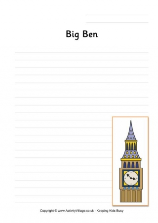Big Ben Writing Page