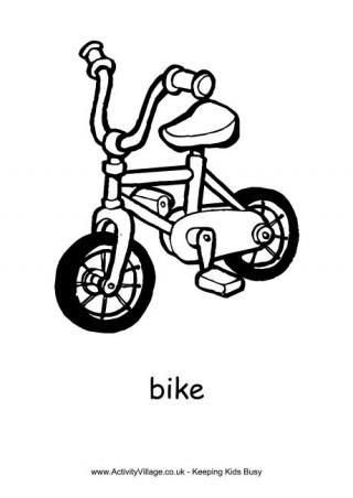 Bike Colouring Page