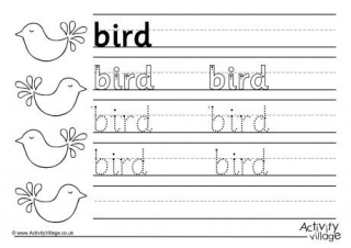 Bird Handwriting Worksheet
