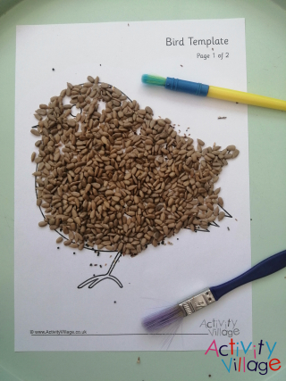 Bird Seed Fine Motor Control Activity 