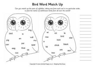 Bird Word Match Up