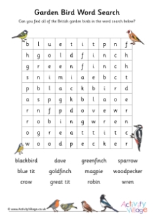 Bird Word Searches