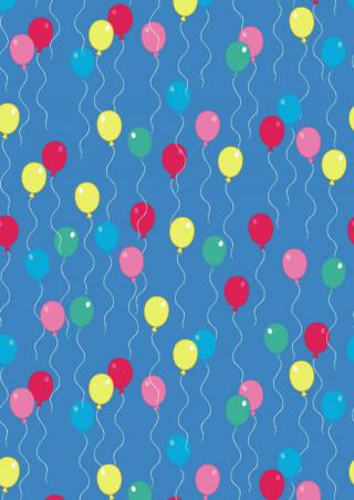 Birthday Balloons Scrapbook Paper