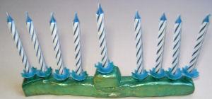 Birthday Candle Menorah
