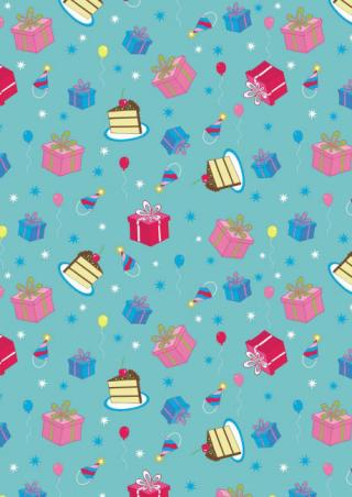 Birthday Gifts and Cake Scrapbook Paper