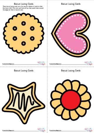 Biscuit lacing cards
