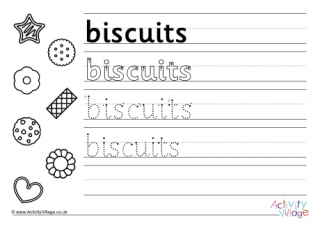 Biscuits Handwriting Worksheet