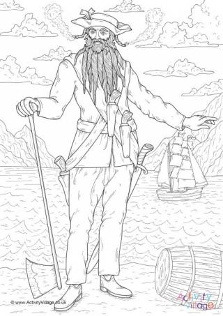 Blackbeard Colouring Page 2