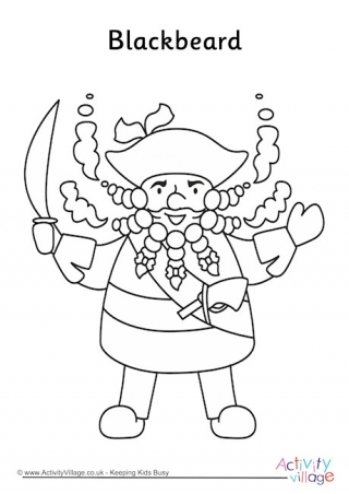 Blackbeard Colouring Page