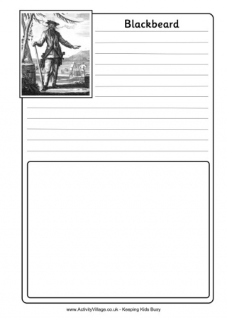 Blackbeard Notebooking Page