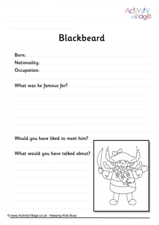 Blackbeard Worksheet 