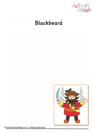 Blackbeard Writing Page