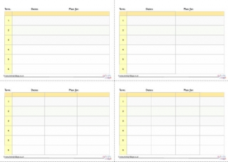 Blank Termly Planner