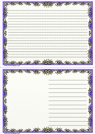 Blue And Yellow Doodle Writing Frame 2