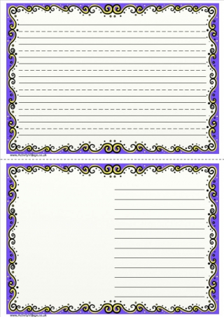Blue And Yellow Doodle Writing Frame 2