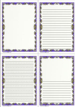 Blue And Yellow Doodle Writing Frame
