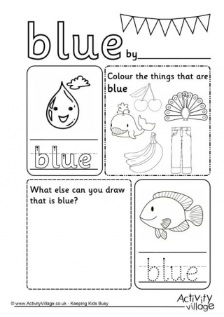 Blue Colour Worksheet