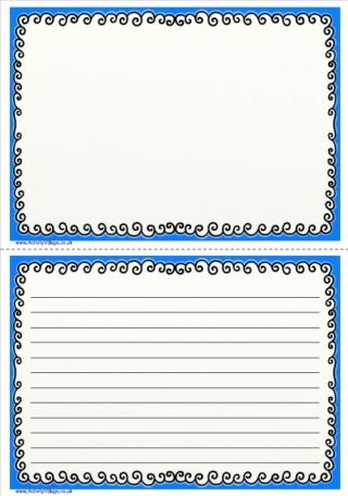 Blue Doodle Writing Frame 2