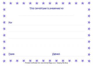 Blue Star Certificate