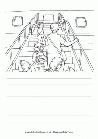 Boarding Aeroplane Story Paper