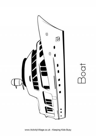 Boat Colouring Page