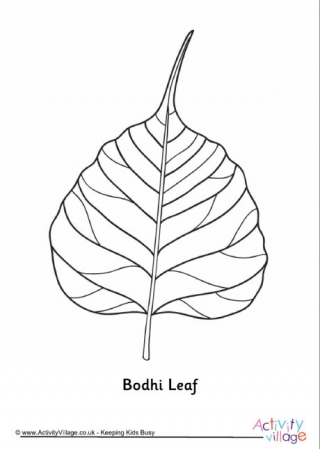 Bodhi Leaf Colouring Page