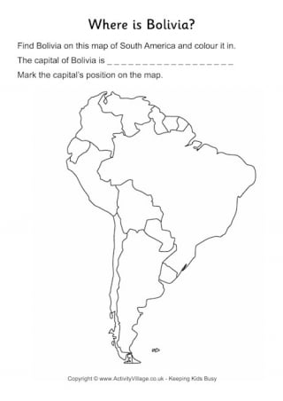 Bolivia Location Worksheet