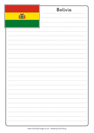 Bolivia Notebooking Page