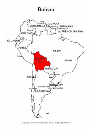 Bolivia On Map Of South America