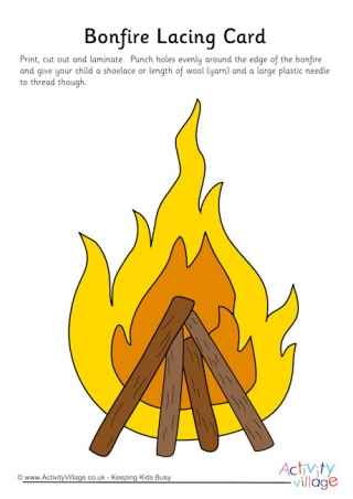 Bonfire Lacing Card