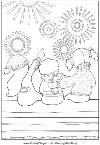 Bonfire Night Colouring