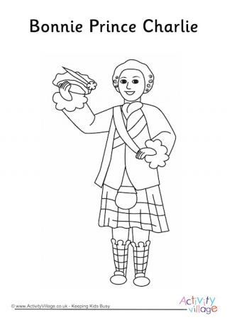Bonnie Prince Charlie Colouring Page
