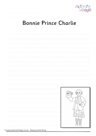 Bonnie Prince Charlie Writing Page