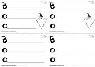 Boo Acrostic Poem Printable