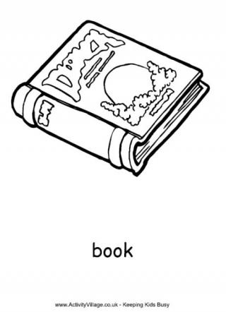 Book Colouring Page