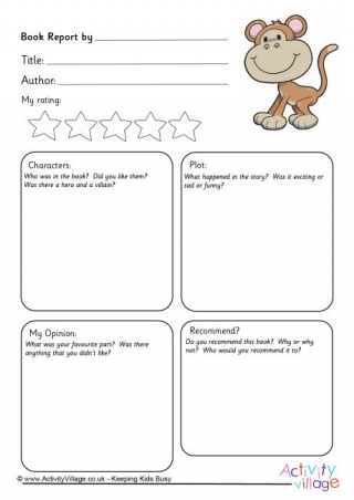 Book Report Animal Story