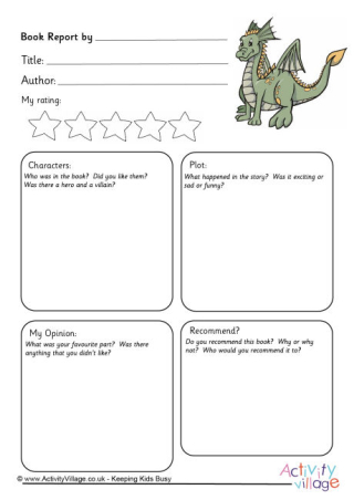 Book Report Fantasy Story