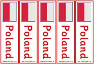 Poland Flag Bookmarks