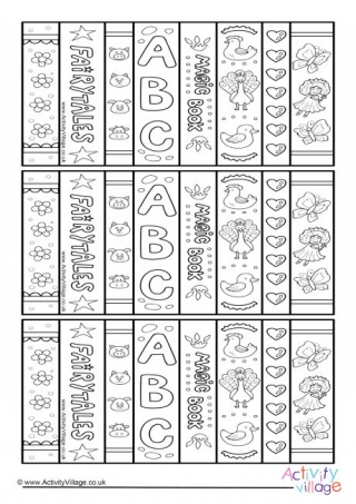 Bookshelf Colouring Bookmarks 2