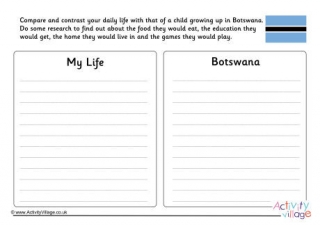 Botswana Compare And Contrast Worksheet