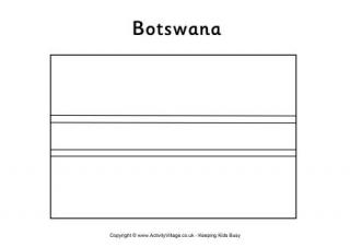Botswana Flag Colouring Page