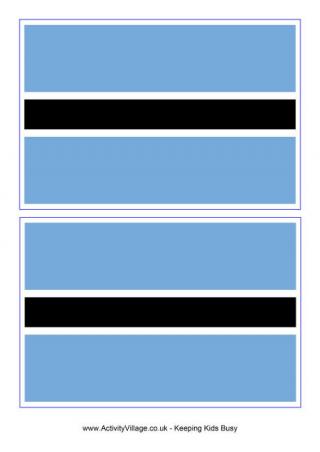 Botswana Flag Printable