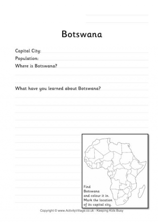 Botswana Worksheet